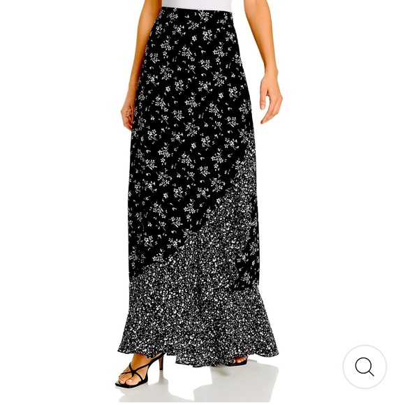 Aqua Skirts Aqua Floral Print Ruffled Maxi Skirt Poshmark